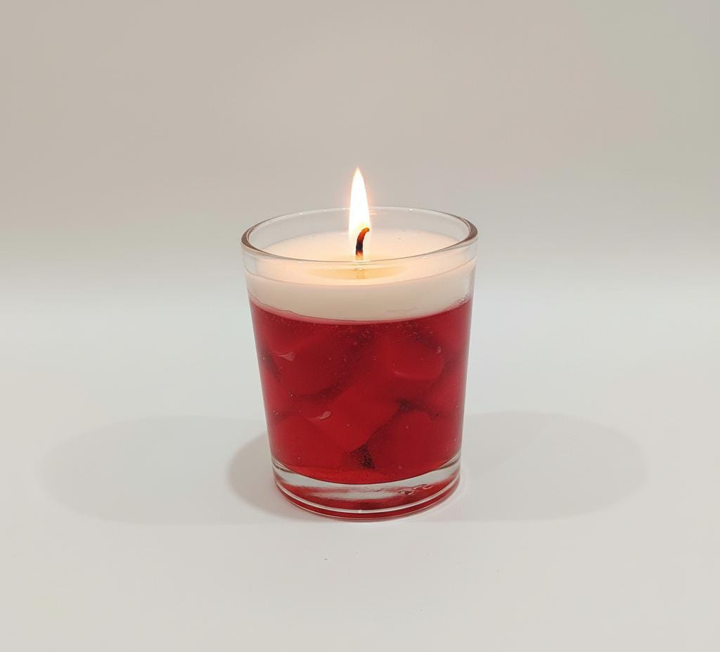 Heart Melts Votive Candle - Premium Rose Scent & 25 Hour Long Burn Time