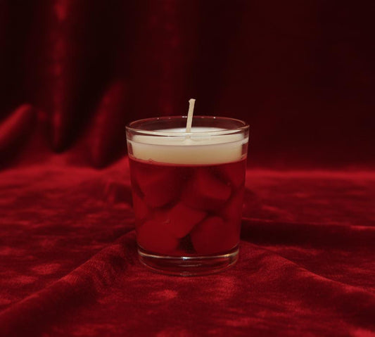 Heart Melts Votive Candle - Premium Rose Scent & 25 Hour Long Burn Time