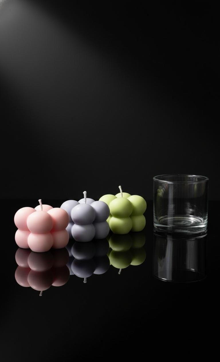 The Bubble Cube Decorative Candle
