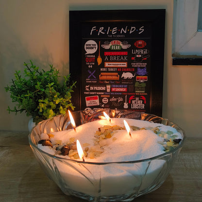 Serenity Flames Sand Wax Candle – 100g (Mini DIY Candle Kit with Wicks & Safety Guide)