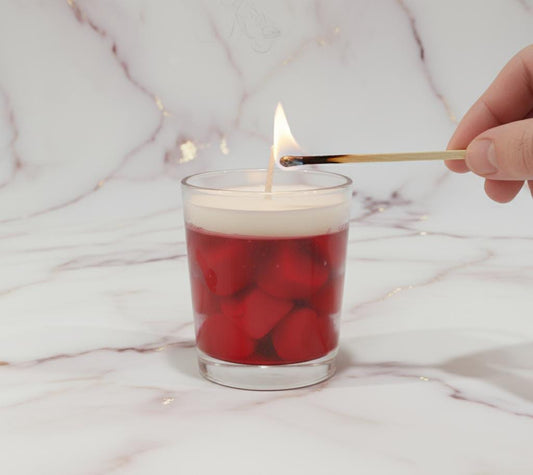 Heart Melts Votive Candle - Premium Rose Scent & 25 Hour Long Burn Time