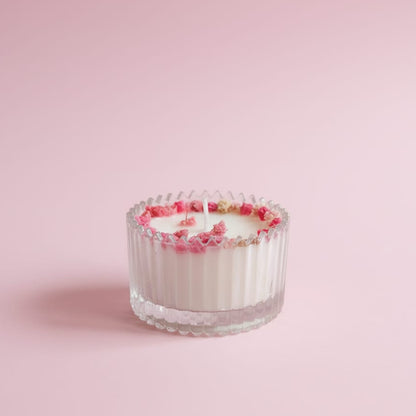 Blush Bloom Candle | Soft Floral Perfume Scented Decorative Candle (10+ Hours Burn)