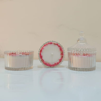 Blush Bloom Candle | Soft Floral Perfume Scented Decorative Candle (10+ Hours Burn)