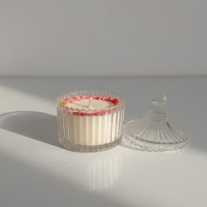 Blush Bloom Candle | Soft Floral Perfume Scented Decorative Candle (10+ Hours Burn)