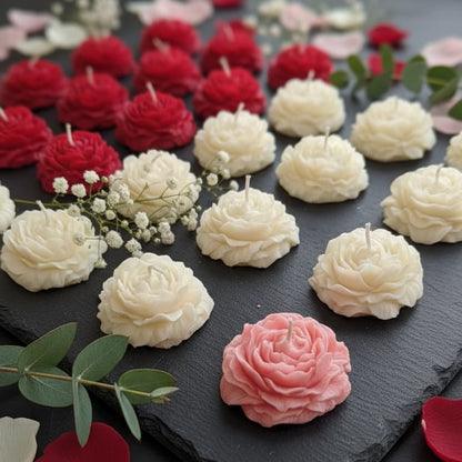 Serenity Flames Serene Peony Candles Set of 2 | Luxury Scented Peony Flower Gift Box