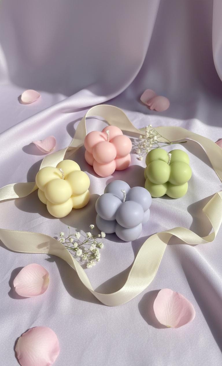 The Bubble Cube Decorative Candle
