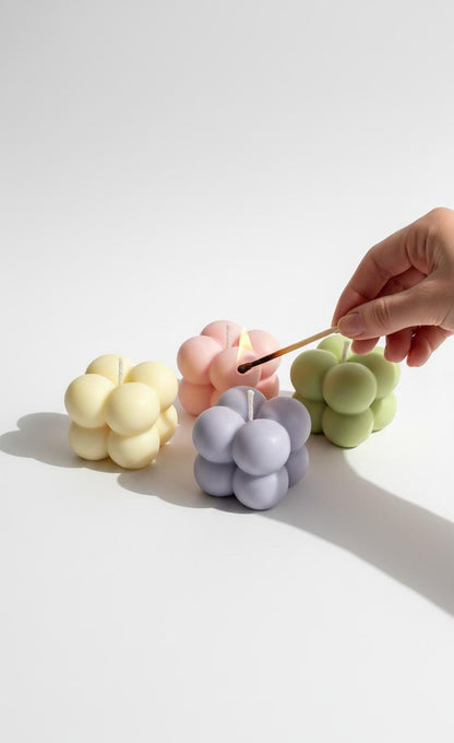 The Bubble Cube Decorative Candle