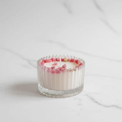 Blush Bloom Candle | Soft Floral Perfume Scented Decorative Candle (10+ Hours Burn)