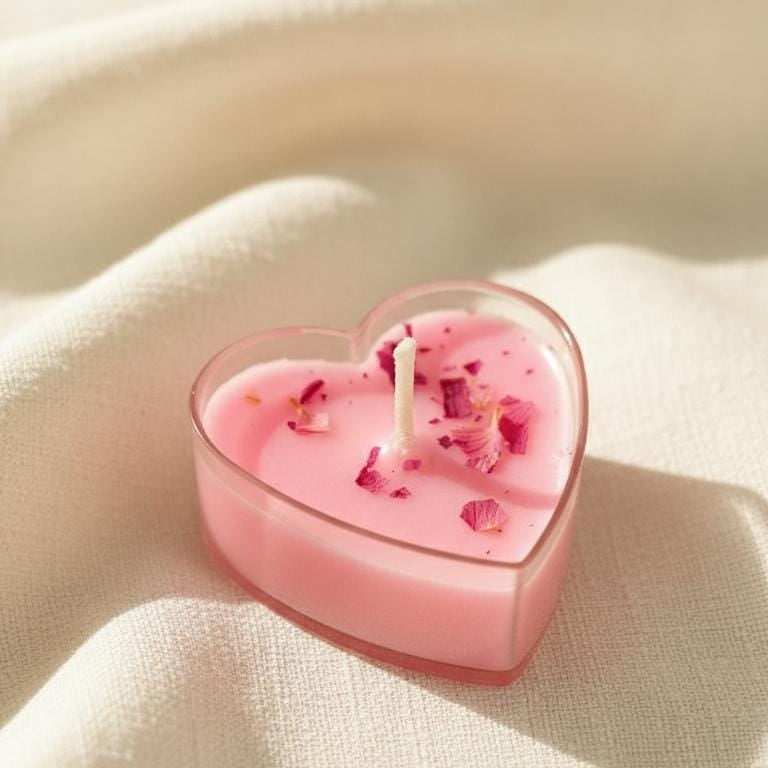 Heart Shaped Tealight Candles for Romantic Decor & Gifting (set of 6)