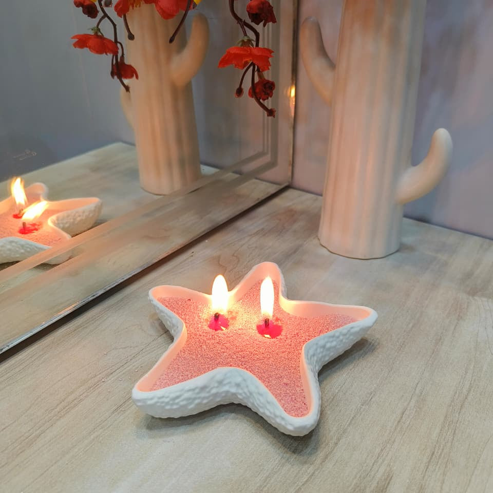 Serenity Flames Sand Wax Candle – 100g (Mini DIY Candle Kit with Wicks & Safety Guide)