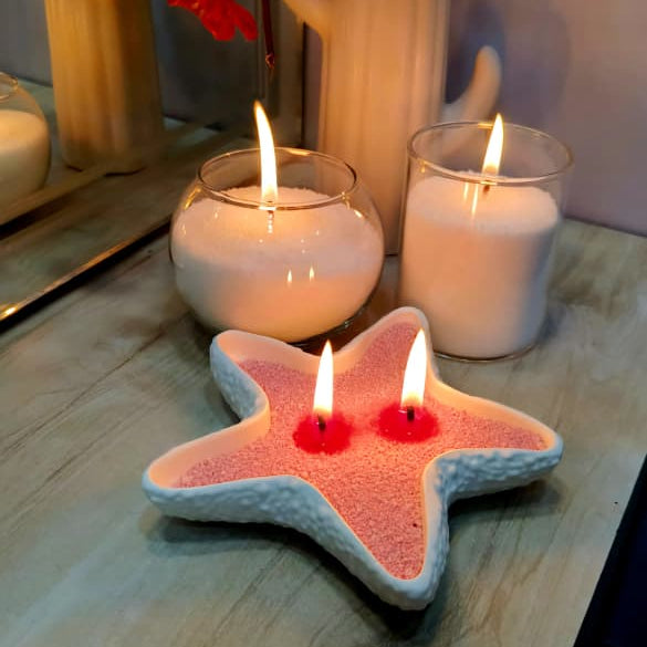 Sand Wax Candle – 250g (DIY Candle Kit with Wicks & Safety Guide)